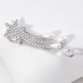Spilla di sicurezza stella strass perla elegante fibbia sciarpa cappotto gioiello moda - 5# Argento