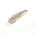 Spilla di sicurezza in strass dorati, elegante fermaglio per sciarpa in cristallo per cappotto. - Colore AB dorato [7,8*2 cm]