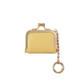 Mini borsellino porta-monete giallo borsa porta gioielli in pelle carina con catena - Giallo chiaro