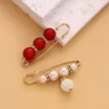 Elegante set di spille di perle per la regolazione della vita e decorazione anti-esposizione - Set