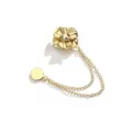 Gouden camelia bloem magnetische broche speld met dubbele ketting sjaal clip - 498# bloem