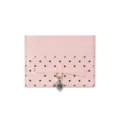 Pink polka dot bow cardholder, ultra-thin multi-functional short wallet for women. - Light Pink