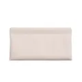Minimalistischer Lychee-Muster Leder Quetschbeutel für Damen, tragbares Karten- und Brillenetui. - Weiß