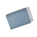 Blue leather card wallet, minimalist short purse for women, compact card holder daily. - Blue