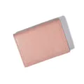 Pink leather card holder minimalist credit card wallet small coin purse for women - Pink