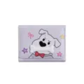 Women's trifold wallet cute cartoon dog bone pattern purple compact card holder purse - Gray