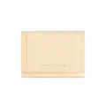 Minimalist yellow PU leather short tri-fold wallet for women, stylish and compact daily purse. - Light Yellow