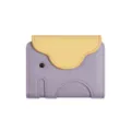 Süßes Elefanten Design Kurzes Leder Portemonnaie, Mehrere Kartenfächer Schmale Akkordeon Tasche. - Hellviolett