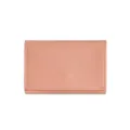 Portamonete compatto in pelle rosa e porta carte per l'organizzazione quotidiana portatile. - Rosa