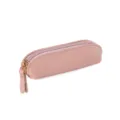 Rosa PU Leder Mini Geldbörse mit Reißverschluss, süße kompakte Münztasche für Damen. - Hellrosa