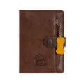 Porta passaporto cucciolo marrone custodia viaggio simpatico cane organizzatore carte cover - Caffè