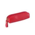 Rotes PU-Leder Mini-Geldbeutel mit Reißverschluss, kompakte niedliche Münztasche für Damen. - Rot