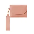 Rosa Damen Kurzbrieftasche mit Handschlaufe minimalistische PU Leder Geldbörse stilvoll süß Alltag - Rosa