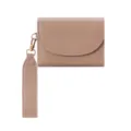 Minimalistische Damenbrieftasche mit abnehmbarem Handschlaufe, kompakte Kunstledertasche. - Khaki