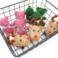 Preserved moss bear and reindeer set, cute DIY floral craft ornaments for holiday decor. - Customizable