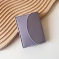 Lila minimalistischer Kartenhalter, einfarbige PU Leder Geldbörse, kleine Münztasche Variante. - Hellviolett
