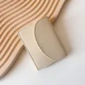 Minimalistische beige einfarbige pu leder kartenetui geldbeutel geldbörse variante - Milchweiß