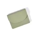 Kleine grüne PU Leder Kartenetui Münzbörse minimalistische Geldbörse für Damen elegant im Alltag - Hellgrün