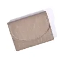 Minimalistische Damen Brieftasche Kroko Optik Einfarbig Kartenetui Portemonnaie - Krokodilmuster-Stil / Camel
