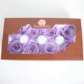 Geconserveerde Rozen Hoofden 8 Stuks Paarse Eeuwige Bloemen Doos voor DIY Cadeau - Paars
