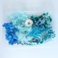 Confezione fiori secchi stabilizzati blu per fai da te decorazione casa candela profumata. - Umore Blu