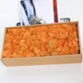 Preserved reindeer moss box for floral arrangement home decor DIY moss wall crafting supplies 500g - Orange
