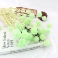 Mazzetto di fiori di Scabiosa essiccati verde chiaro, bouquet botanico naturale per decorazioni. - Verde Neon Chiaro