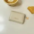 Portafoglio beige a tre ante simpatico motivo formaggio mini borsetta donna studenti - Giallo