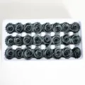 Geconserveerde rozenkoppen 2-3cm eeuwige bloemen bulk voor DIY boeket cadeautjes doos - 21 bloemen/doos / Rookgrijs