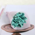 Mini dried flower bouquet crystal grass with pink wrapping paper for gift and home decor - Preserved Blue