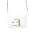 Witte Mini Schoudertas met Luxe Gouden Ketting en Grote Gesp Detail voor de Vrouwen - Wit