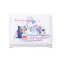 Niedlicher Schneemann Kurzbrieftasche für Damen, minimalistisches PU Leder Kartenetui. - Kurze Dreifach Gefaltet Stil / Weiß