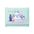 Mintgrüne Kurzbrieftasche für Damen, süßes Schneemann-Design und kleine Münztasche. - Kurze Dreifach Gefaltet Stil / Grün