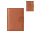 Braunes Leder Pass Etui multifunktionales Kartenetui Reise Dokumenten Organizer Tasche - Braun