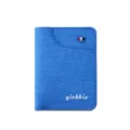 Portafoglio corto verticale in tela blu da uomo porta carte compatto portamonete casual - Blu