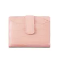 Rosa Steinmuster Damen Kurze Geldbörse Zweifach PU Leder Kartenhalter Kleine Brieftasche. - Rosa