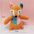 Plush dog chew toy colorful interactive pet teething toy for puppy small dogs 22cm - Cute Fox / Orange Cute Fox
