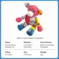 Colorful plush pig toy for pets with built-in squeaker and crinkle paper, soft fabric. - Pig / Pink Pig