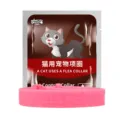 Pink silicone cat flea collar with foil packaging, safe pest control pet accessory for daily wear. - New and Old Packaging Shipped Randomly / Cat Collars