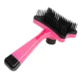 Pink pet slicker brush for dogs and cats hair removal grooming tool massage comb variant - Pink