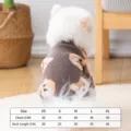 Cute pet dog knitted sweater warm autumn winter puppy cat apparel with bear pattern - L / Coffee