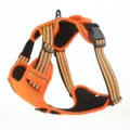 Orange reflective dog harness, breathable mesh pet vest for daily walking training. - S (Chest 33-63) / Orange