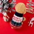Festive Christmas dog sweater, knitted pet winter clothes with red and blue patterns - XS / HOHO Christmas Sweater