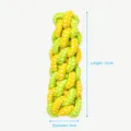 Colorful braided rope dog toy, size S, 12cm length and 4cm diameter for pet dental care. - Single-Color Corn Cob