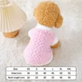 Winter warm pet vest for small dogs and cats, cute pink fluffy fleece puppy coat apparel. - Pink - Cable Knit