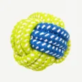 Colorful braided cotton rope ball toy for dogs, size S, perfect for pet teething and dental care. - Rope Ball
