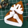 Pet Christmas reindeer cloak warm winter cape cute puppy apparel for festival photo - S / Reindeer Cloak