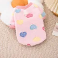Niedlicher rosa Fleece-Haustier-Hoodie für kleine Hunde und Katzen, warme Winterbekleidung. - L / Rosa