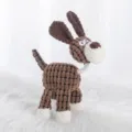 Cute plush dog chew toy with squeaker, soft corduroy puppy teething toy for pets. - Goofy Dog Toy
