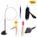 Set De Juguetes Para Gatos 7 Piezas Pluma Reemplazable Gusano Raton Varita Mascotas - Color Aleatorio / Juego de 6 Piezas Tipo 2